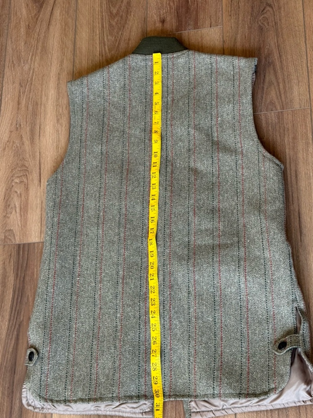 Beaver of Bolton Tweed Shooting Vest Green Hunting Waistcoat Men Sz 42 Medium - Picture 5 of 6